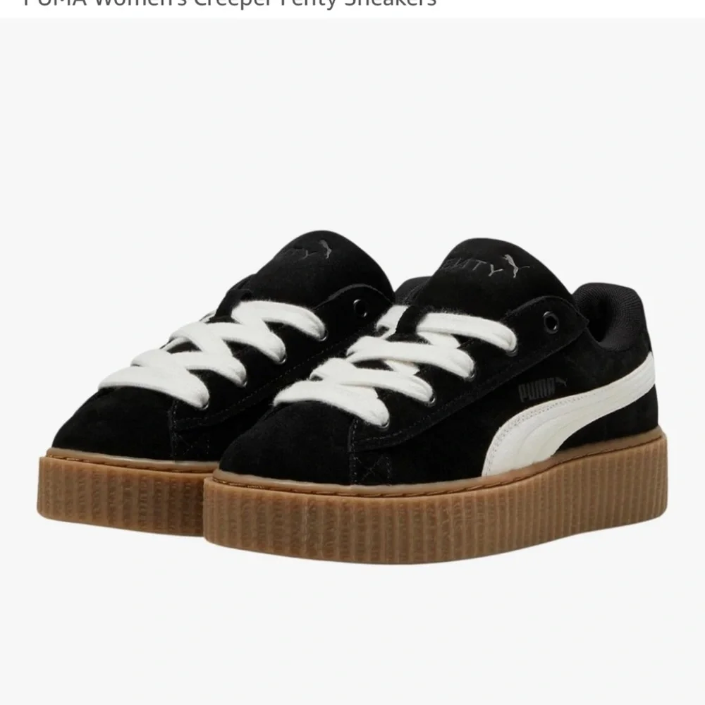 NEVER WORN!!! PUMA Black and White Creeper Sneakers - Picture 1 of 1